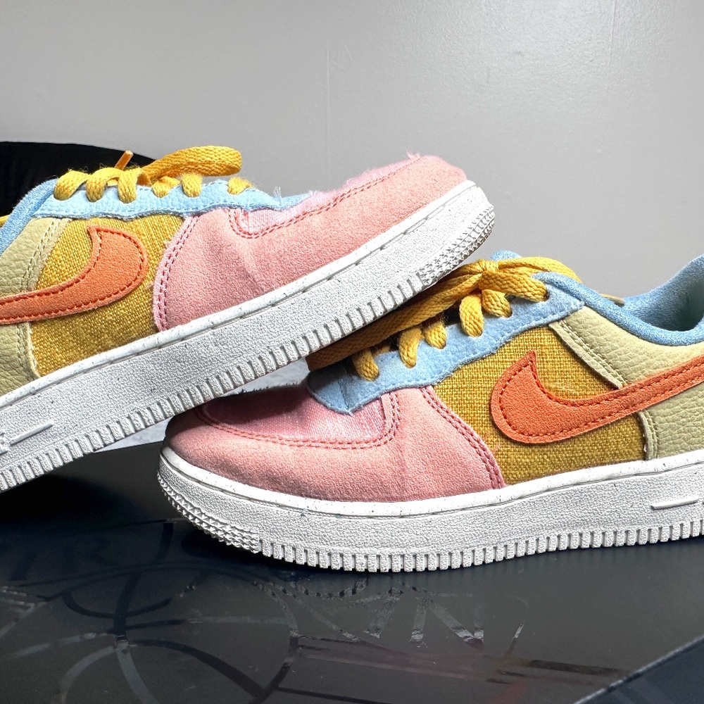 Nike Force 1 LV8 Next Nature Sun Club Multicolor DM1008-700 Youth Children Sz 1Y